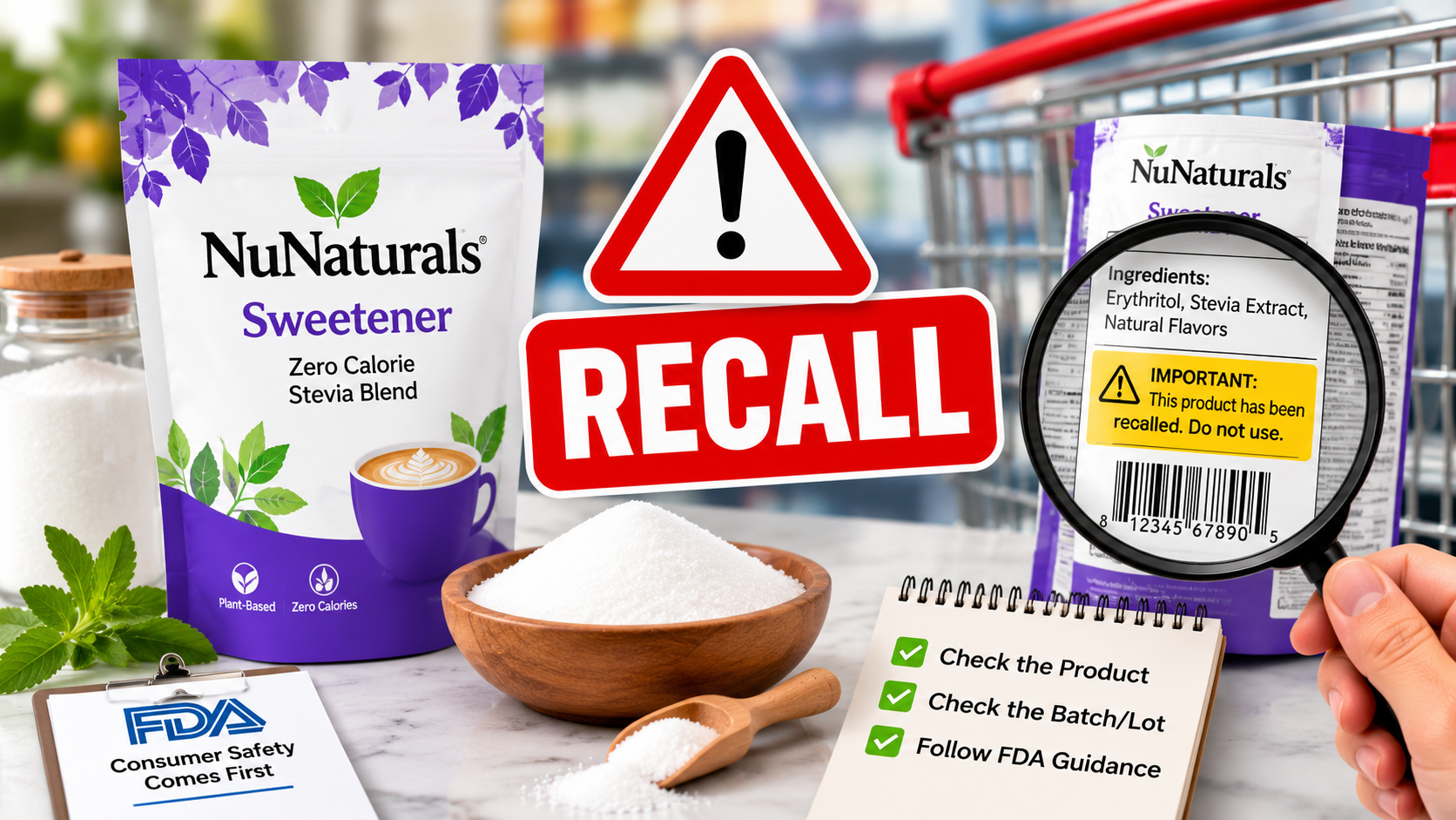 NuNaturals Sweetener Recall FDA Warning